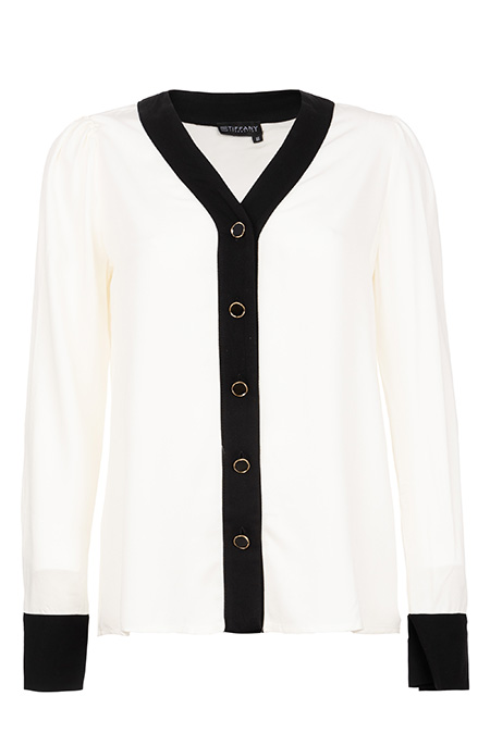 Tiffany Production Ženska bluza od 100% viskoze sa V izrezom